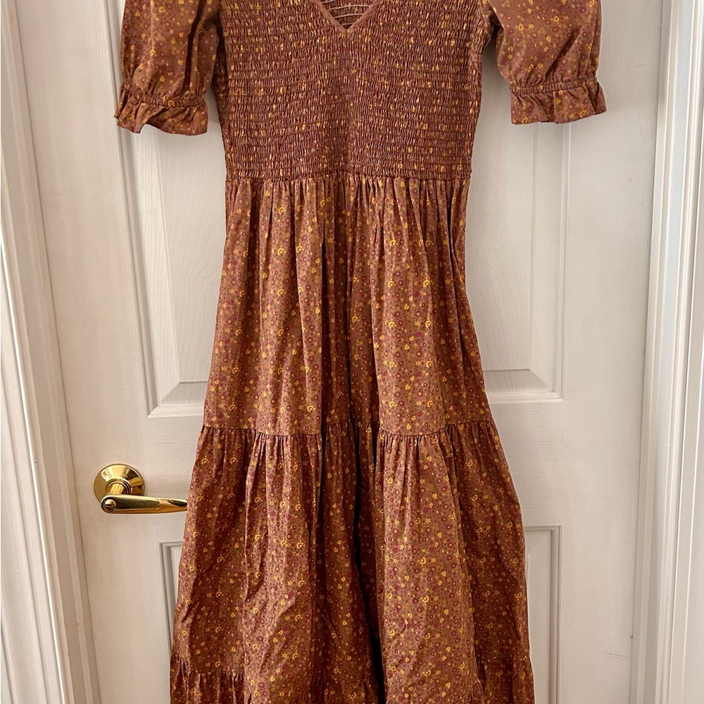 Christy Dawn Brown Floral Brooklyn Dress